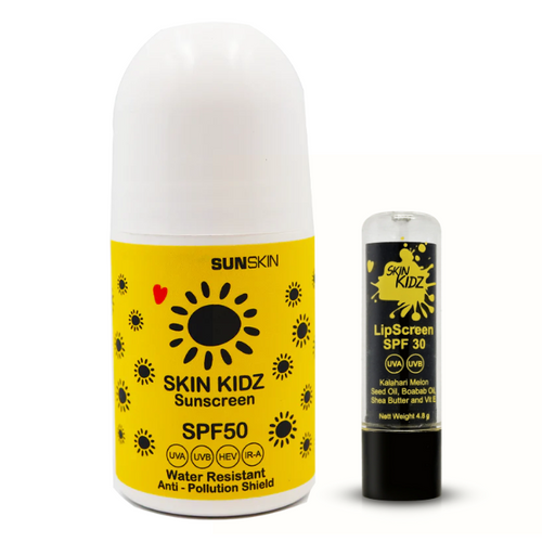 SUNSKIN | Skin Kidz Special SPF50 Roll-On 50ml + SPF30 Lipscreen 4.8g.