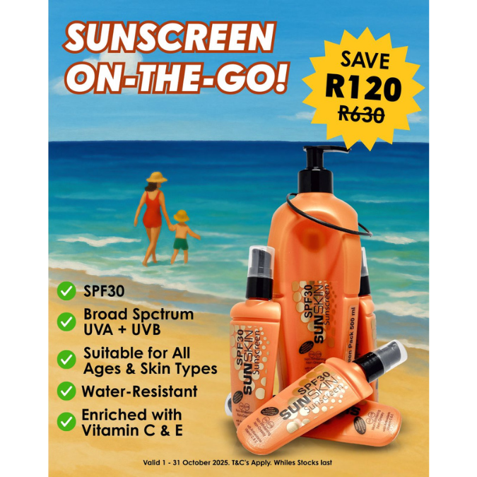SUNSKIN | Original SPF30 Body & Face Sunscreen Lotion Pack 500ml.