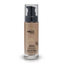 Load image into Gallery viewer, SUNSKIN | FACE Tinted Cream-Gel Sunscreen SPF50 Glass Bottle