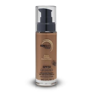 SUNSKIN | FACE Tinted Cream-Gel Sunscreen SPF50 Glass Bottle