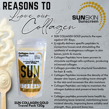 Load image into Gallery viewer, SUNSKIN | SUN COLLAGEN GOLD Peptides Travel Pack 110g.