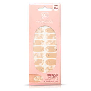 Nanacoco Professional | Insta Gel Nail Strips-Wedding Lace-Gloss