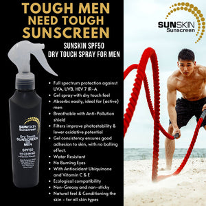 SUNSKIN | UV-Derm SPF50 Sunsation Body & Face Sunscreen Dry Touch Spray Man 150ml.