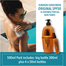 Load image into Gallery viewer, SUNSKIN | Original SPF50 Body &amp; Face Sunscreen Lotion Pack 500ml.