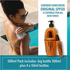 SUNSKIN | Original SPF50 Body & Face Sunscreen Lotion Pack 500ml.