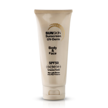 Load image into Gallery viewer, SUNSKIN | UV-Derm SPF50 Body &amp; Face Sunscreen Lotion 75ml.