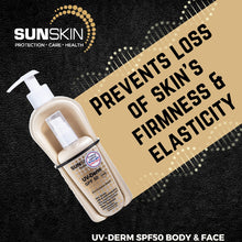 Load image into Gallery viewer, SUNSKIN | UV-Derm SPF50 Body &amp; Face Twin Pack 250ml.