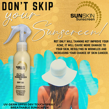 Load image into Gallery viewer, SUNSKIN UV-Derm SPF50 Sunsation Body &amp; Face Sunscreen Dry Touch Spray 150ml.