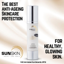 Load image into Gallery viewer, SUNSKIN | UV-Derm SPF50 Face Anti-Ageing Cream Gel Sunscreen Airless Bottle 50ml.