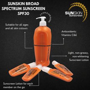 SUNSKIN | Original SPF30 Body & Face Sunscreen Lotion Pack 500ml.