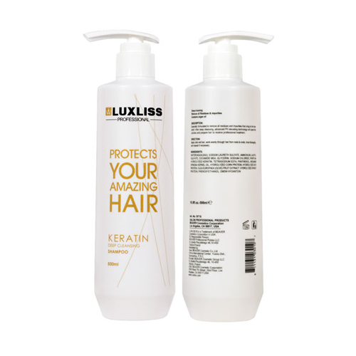 LUXLISS Keratin Treatment | Keratin Deep Cleansing Shampoo 500ml.