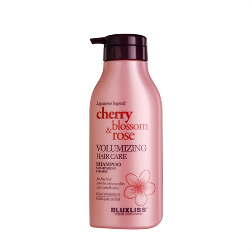 LUXLISS Volumizing Japanese legend Cherry blossom & Rose oil shampoo 500ml.